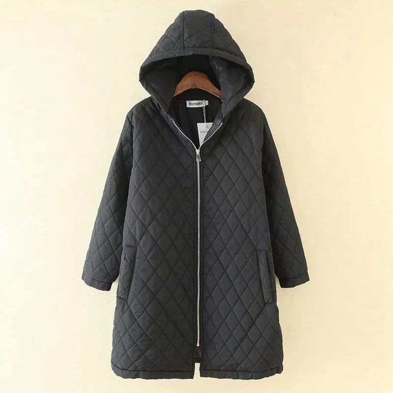 Новинка 2019 зимнее женское пальто с капюшоном черная парка Женское теплое