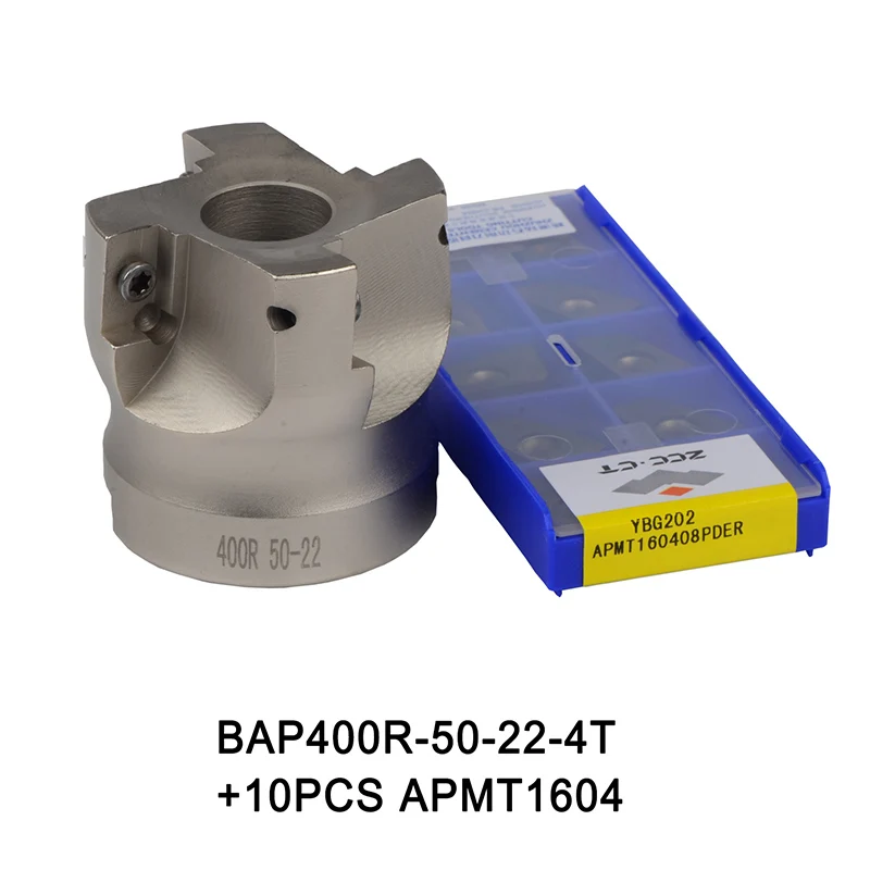 BAP300R BAP400R Наплечная головка Фрезы с ЧПУ, фрезерные инструменты, карбидные вставки APMT1135 APMT1604 - Длина режущей кромки: BAP400R-50-22-4T-IN