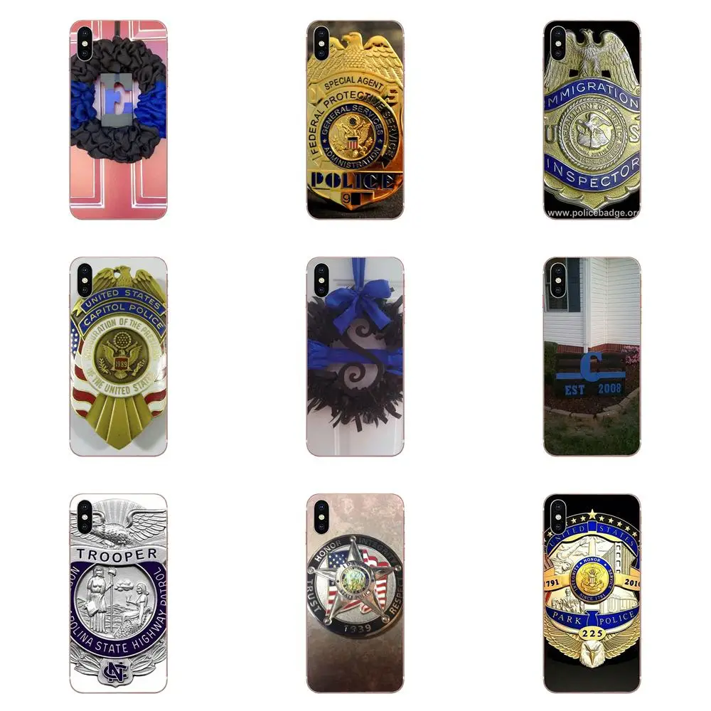 Us Police Badge - Thin Blue Line For Galaxy Alpha Note 10 Pro A10 A20 A20E A30 A40 A50 A60 A70 A80 A90 M10 M20 M30 M40 | Мобильные