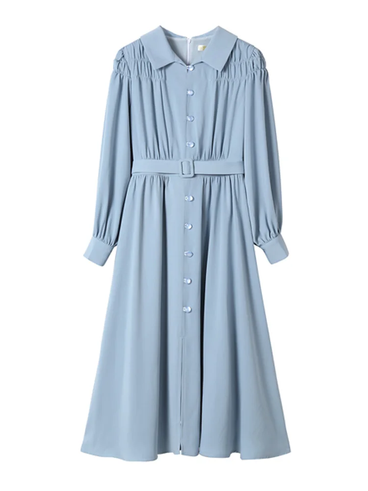 2019 Новое модное женское винтажное платье синие длинные платья | Женская одежда