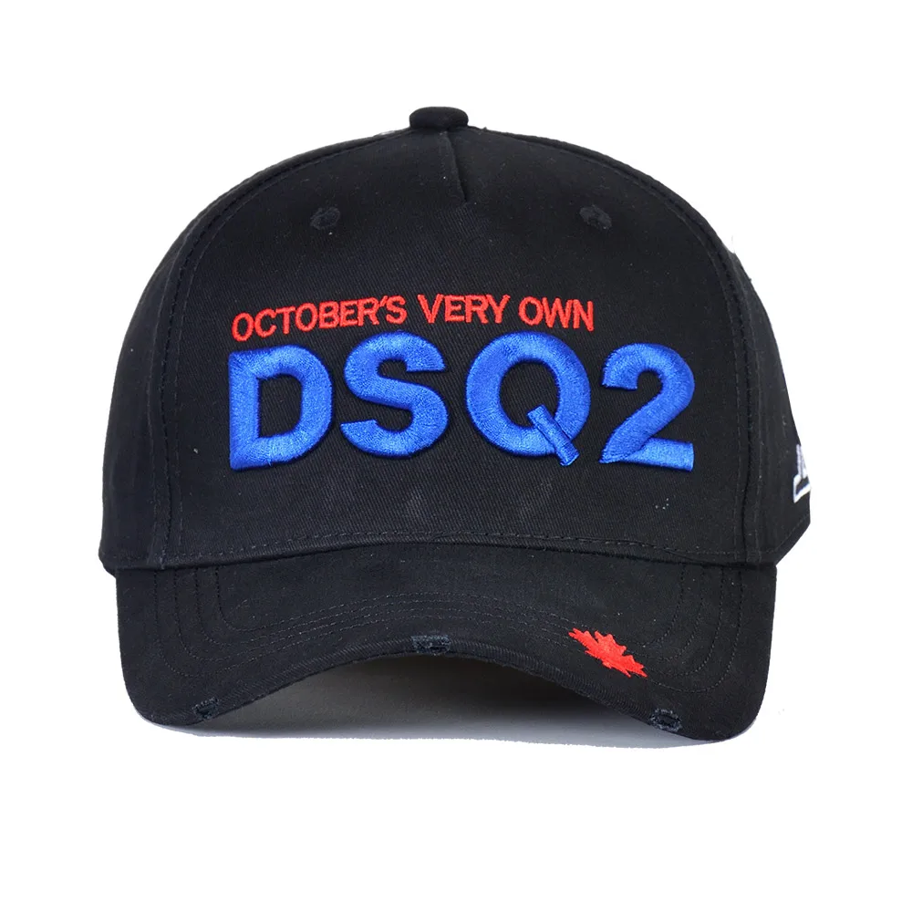 

DSQ Baseball Caps Letters Brand High Quality Cap 100% cotton Men Women Customer Design Adjustable Hat dsq2 black Baseball Cap