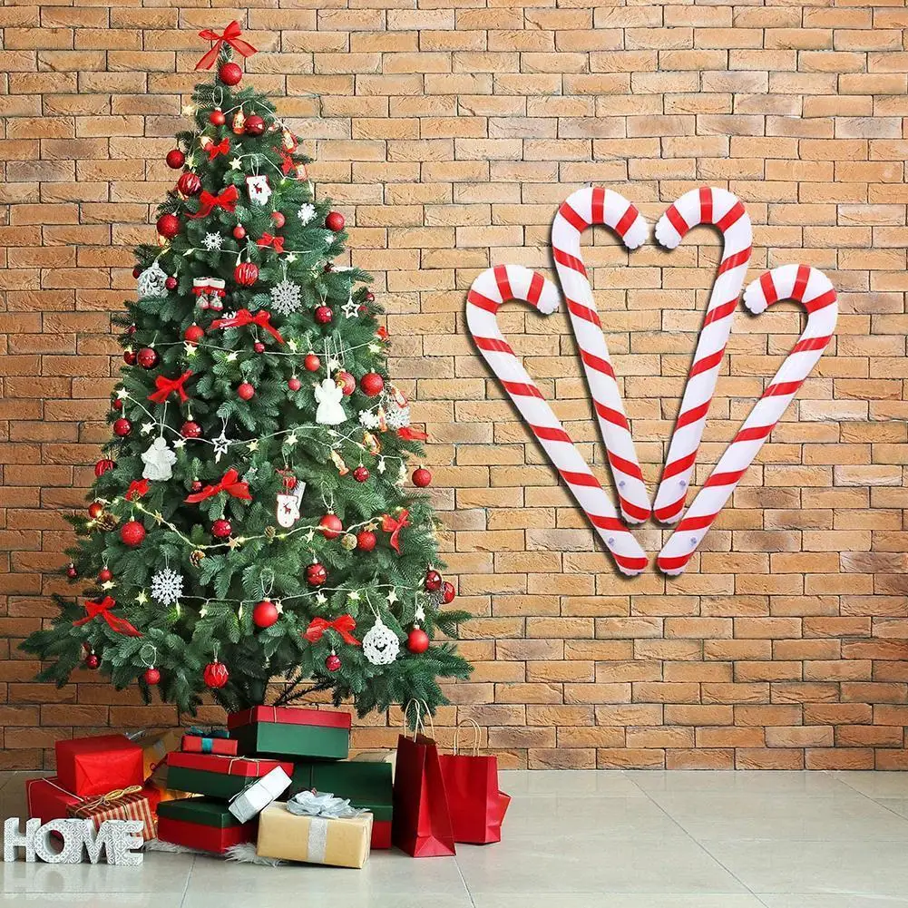 

Inflatable Christmas Cane Christmas Holiday Toy Props Candy Merry Cane Decoration Balloons Ornaments Christmas I7Q0