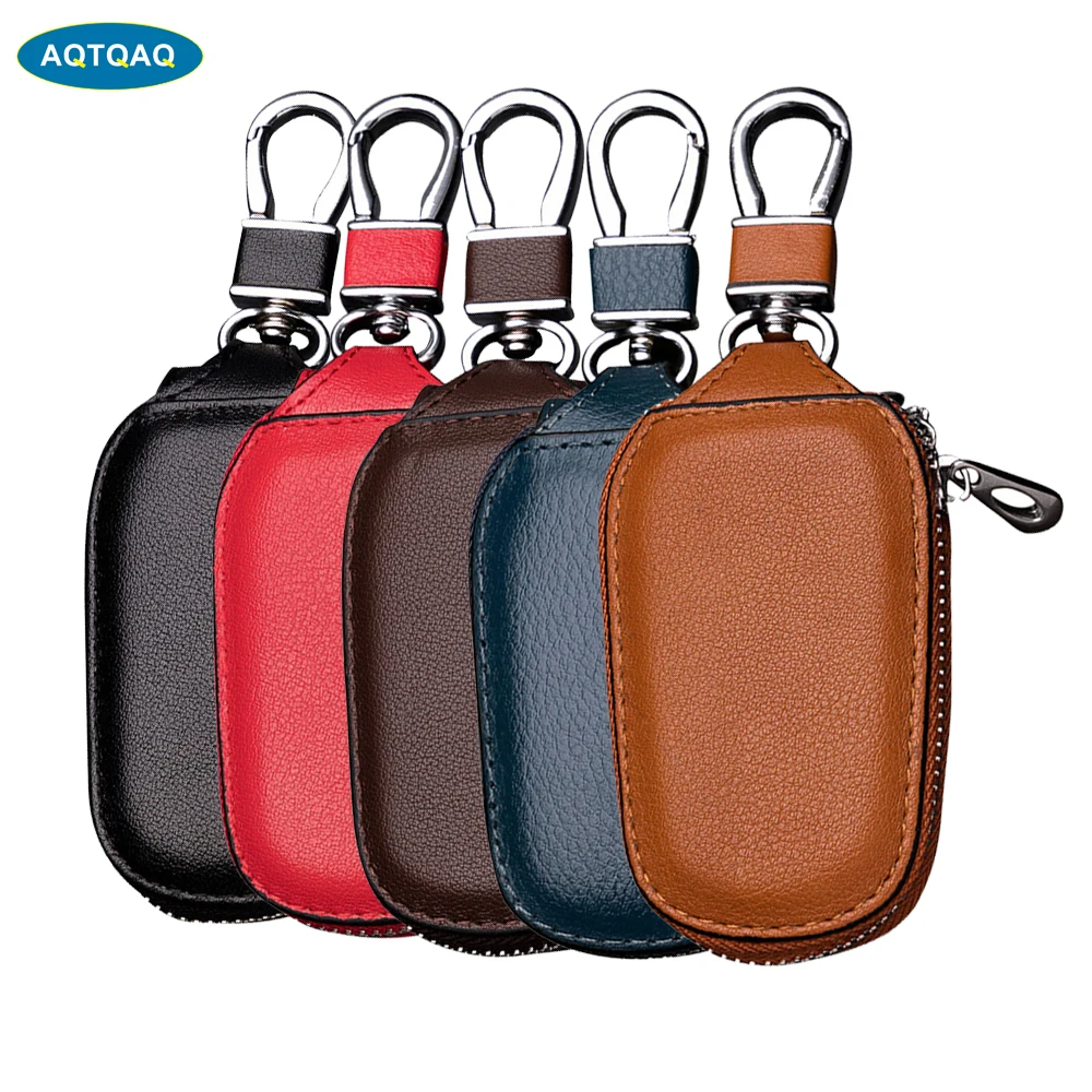 AQTQAQ 1 шт. чехол для ключей из натуральной кожи кошелек держатель сумка мужчин и