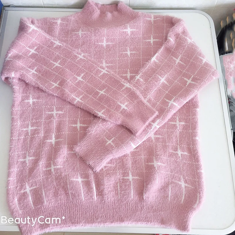 Свитер женский вязаный из кашемира с узором | Женская одежда