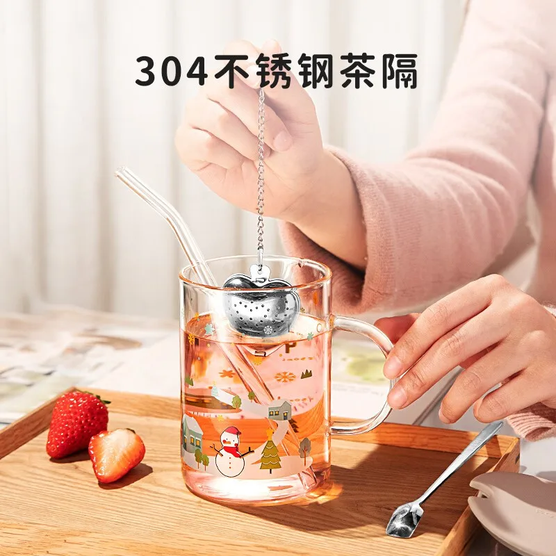 

Heat Resistant Creative Water Cup Home Cafe Cute Strawberry Cup Kawaii Water Bottle Drinking Glass Bardak Glass Container 60AA08