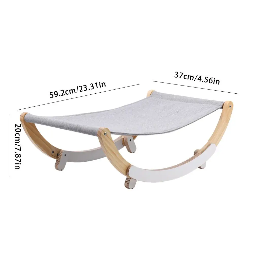 

Cat Hammock Kitten Rocking Chair Solid Wood Bed Swing Suitable For Small And Medium Cats Or Dogs Fossa
