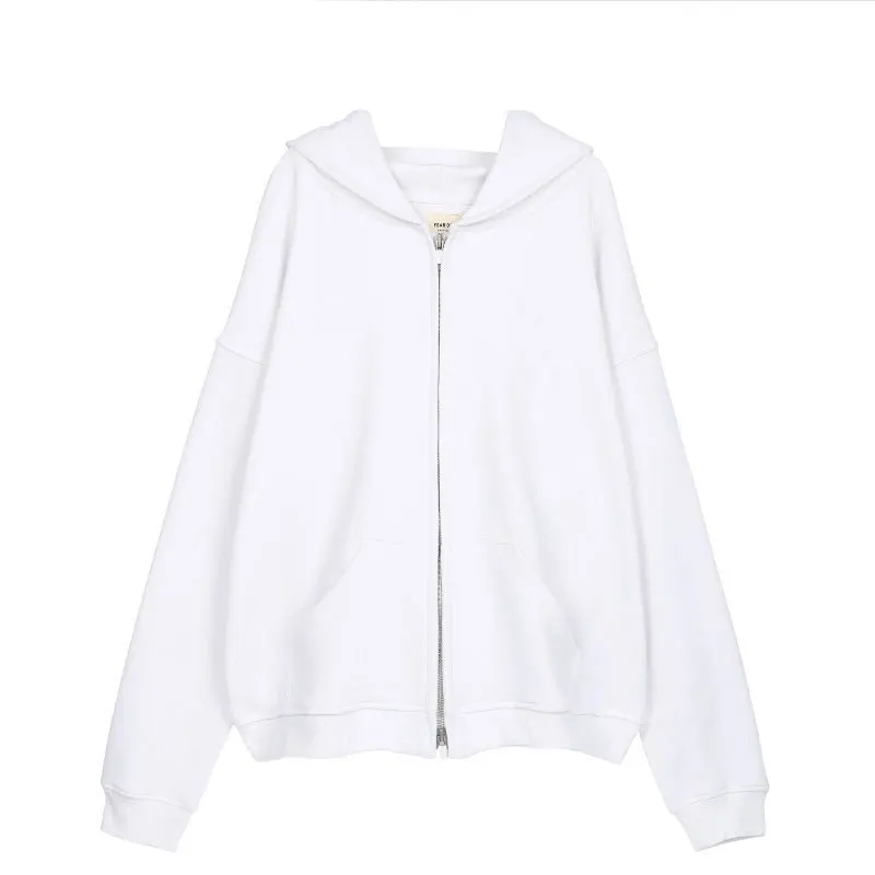 

Feel of God fog high street Season 6 OS zipper grey Hooded Sweater men's and women's love coat