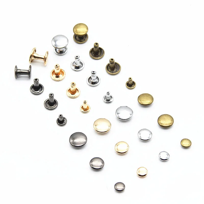 

50 шт., двусторонние металлические заклепки, 4 цвета