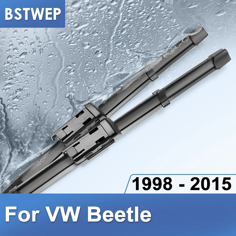 

BSTWEP Wiper Blades for Volkswagen VW Beetle Hatchback / Cabriolet from 1998 to 2015 Hook / Push Button