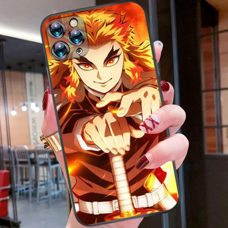 

Demon Slayer Kyoujurou Rengoku Phone Case For iPhone 6 6S 7 8 Plus Waterproof Cellphone Anime Shockproof Mobile Cute Phone Cove