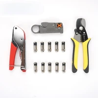 f head coaxial cable network cable crimping pliers wire stripping pliers combination set cutting and crimping hardware tools