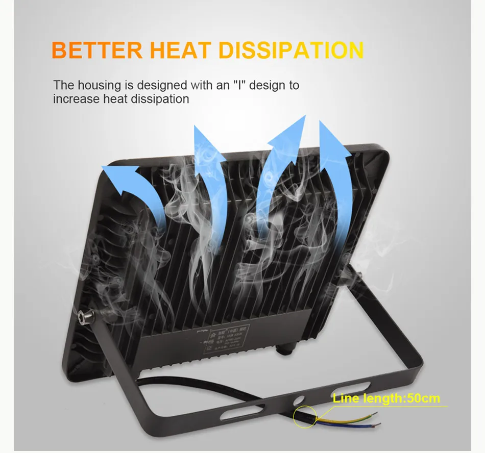 10W 20W 30W 50W 100W 150W 200W 220V светодиодный FloodLigh Светодиодный прожектор квадратный Водонепроницаемый IP65 профессиональное освещение лампы Открытый лампы на солнечных батареях