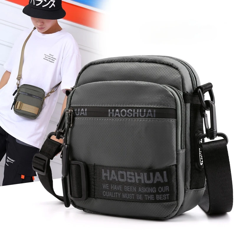 

Shoulder Bag Men's New Business Multi-layer Zipper Diagonal Bag Men's Messenger Bag Simple Cross Bag Men's Lightweight Nylon Bag