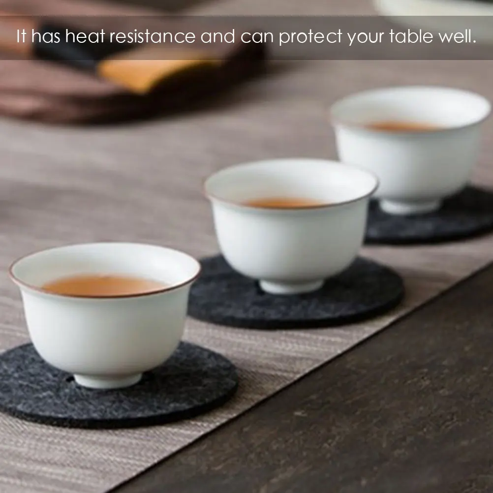 8 шт. круглая войлочная тканевая Подставка под чашки подставка пиво кофе горячие