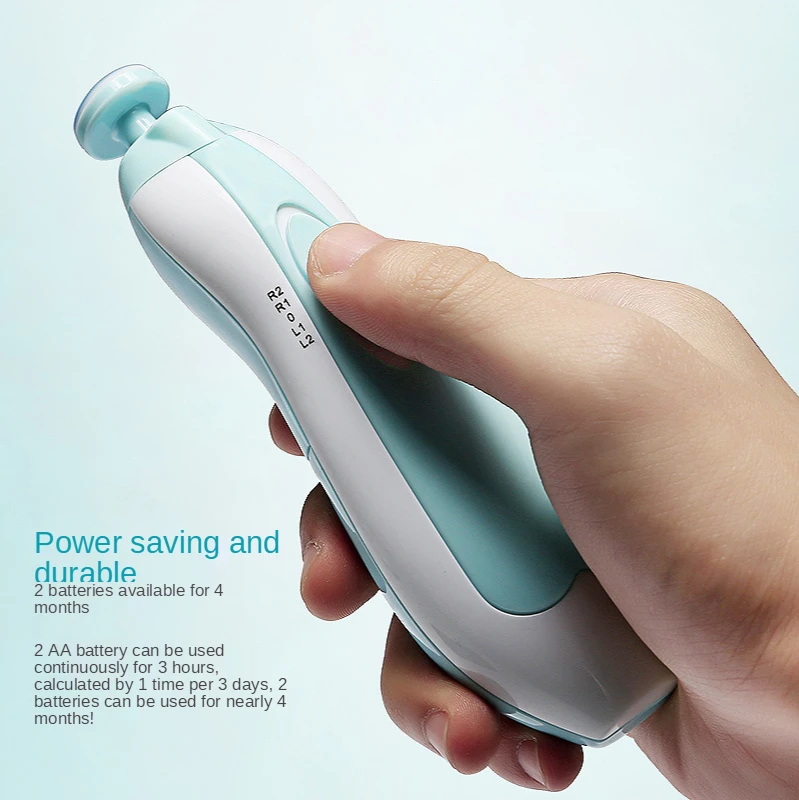 

TXD Electric Baby Sander Safety Electric Nail Polisher Baby Blue Powder 6-Piece Nail Clippers Nail Care Set