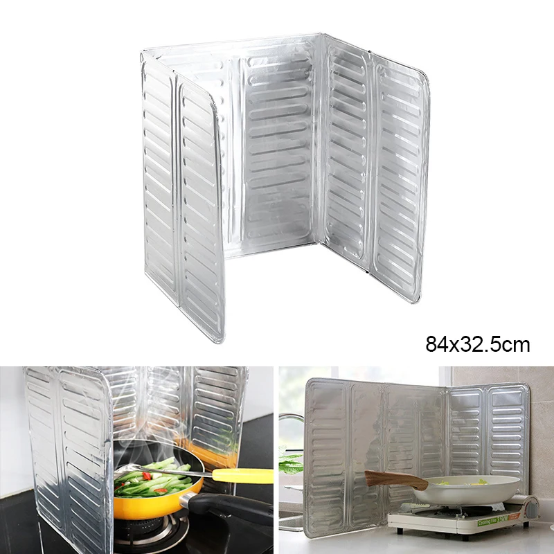 

Oil Splatter Screen Foldable Gas Frying Oil Splash Protection Screen Oil Barrier Stove Kitchen Scalding Baffle Cooking Tools