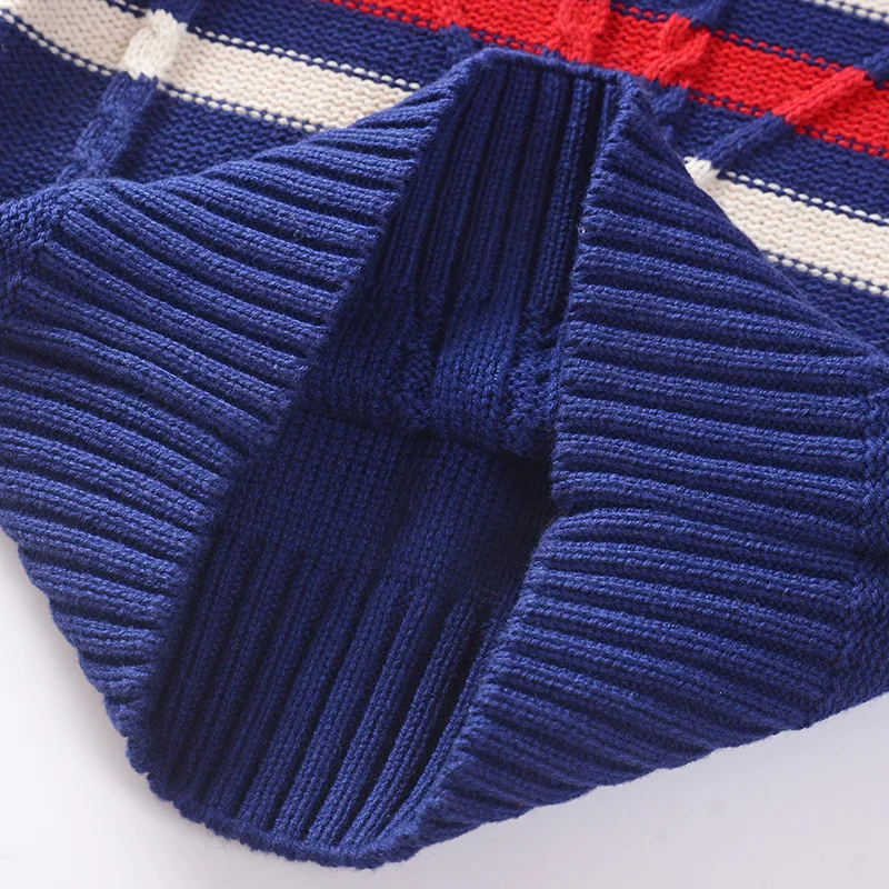 Детская одежда теплые хлопковые пуловеры для маленьких мальчиков свитера с