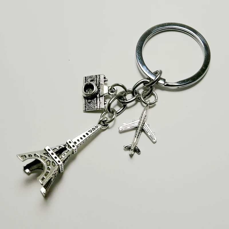 Creative Aircraft Keychain Camera Eiffel Tower Wedding Sha Travel Agency Gift | Украшения и аксессуары