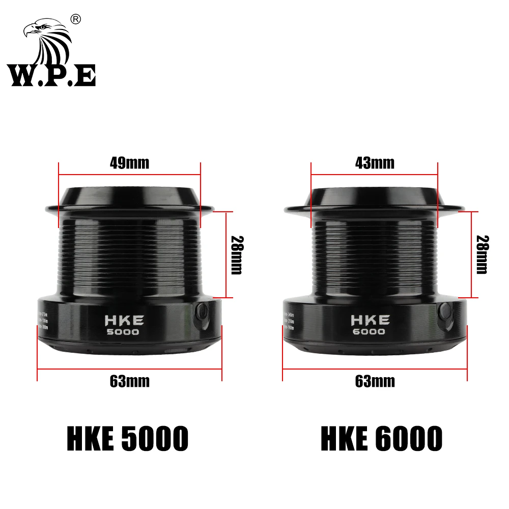 W.P.E HKE Рыболовная катушка 5000/6000 спиннинговая 4 4: 1 Передаточное отношение 5 + BBs