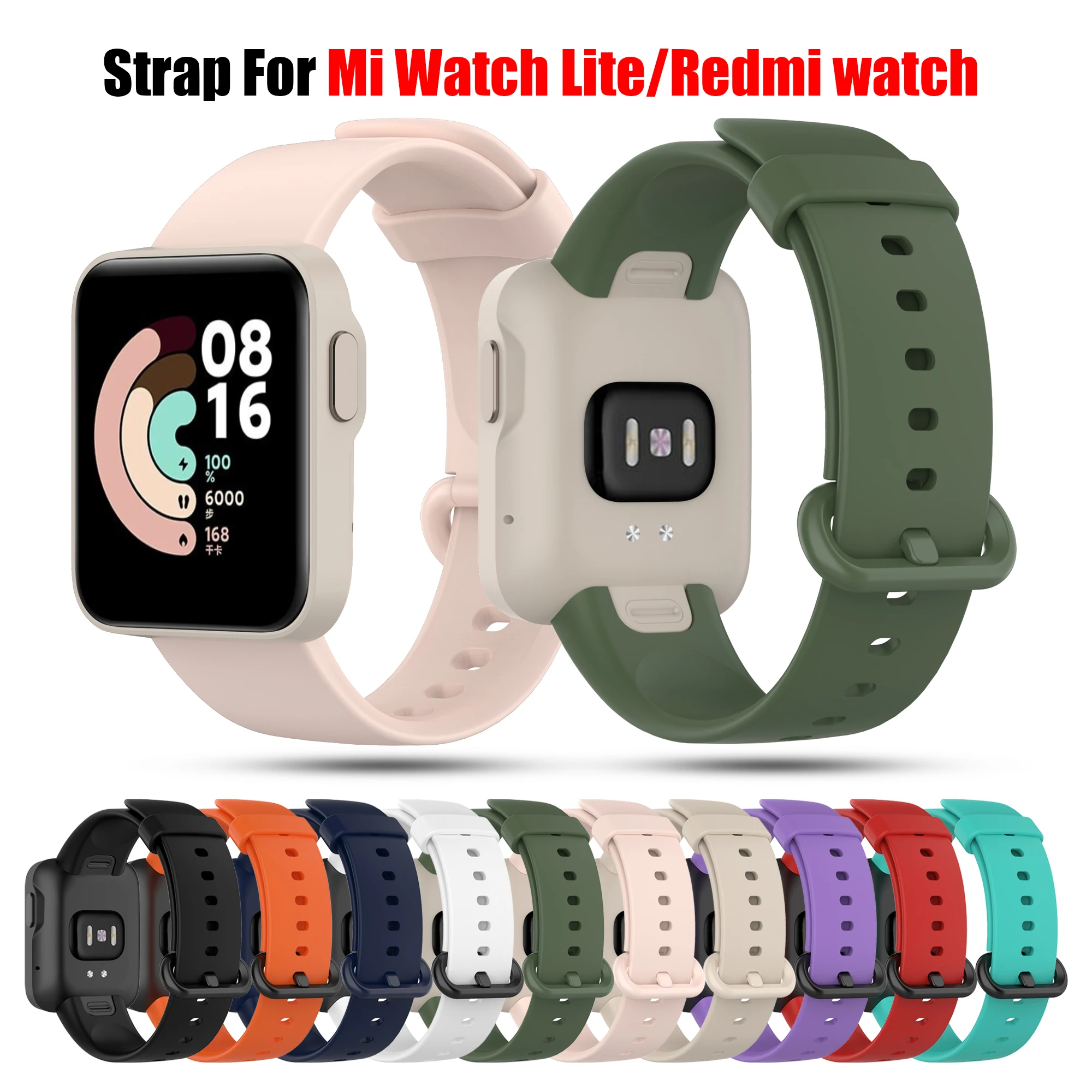 

New Replacement Sport Strap For Xiaomi Mi Watch Lite Adjustable Strap Bracelet For Xiaomi Redmi Watch Watch Soft Silicone Band
