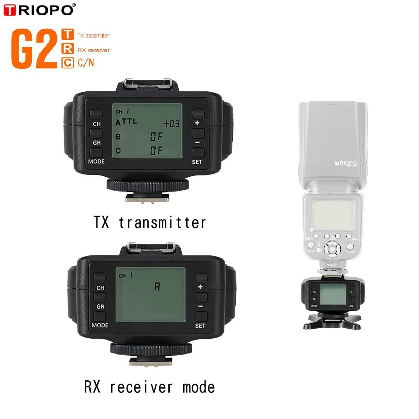 Триггер для вспышки TRIOPO G2 приемник 2 4G беспроводной подходит TR-982III R1 G1800 |