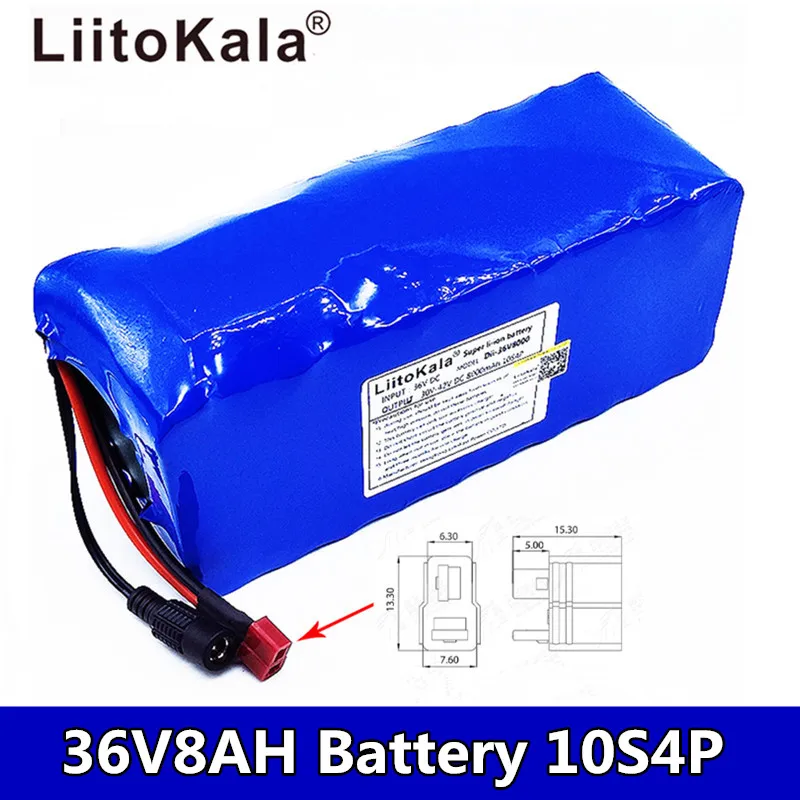 Литиевая батарея Liitokala 36 В 6 Ач 8 10 500 Вт 18650 чехол из ПВХ для электрического