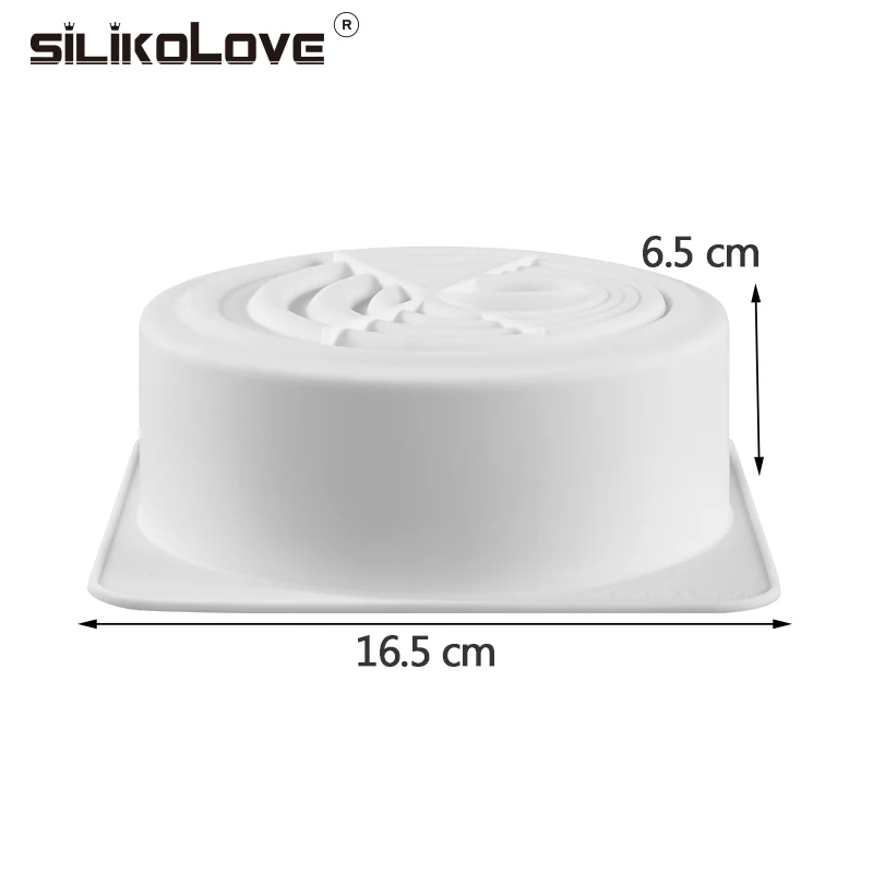 SILIKOLOVE Hot Bakeware Swirl Baking Pastry Cake Pan Round Shaped For Decorating 3D Silicone Mold Fondant Lace Moulds | Дом и сад