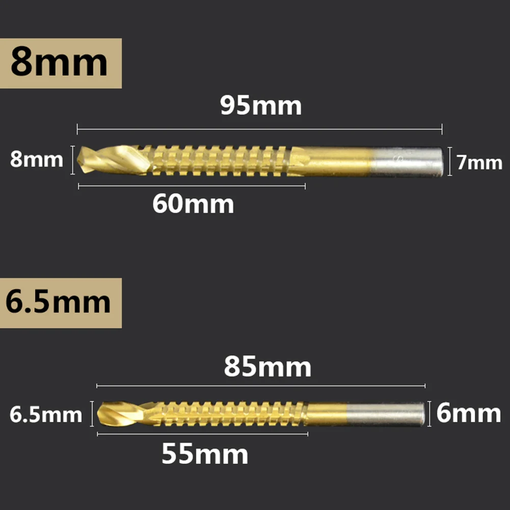 6 шт. HSS Сверло Набор спираль винтовой метрики композитный коснитесь бурильные