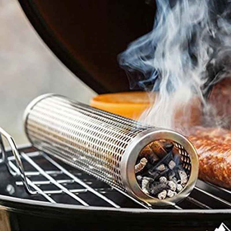 Круглая трубка для коптильни из нержавеющей стали сетчатая генератор дыма кухни