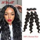 Свободные волнистые малайзийские волосы, 3 пряди, натуральный цвет, 100% человеческие волосы, Пряди 10-28 дюймов, Реми
