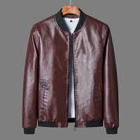 mens leather jacket design stand collar coat men casual motorcycle leather coat mens biker faux jackets windbreaker coats 8xl