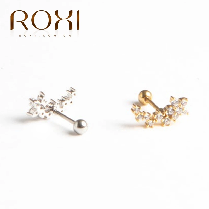 Женские асимметричные серьги-снежинки ROXI серьги с цветком из стерлингового