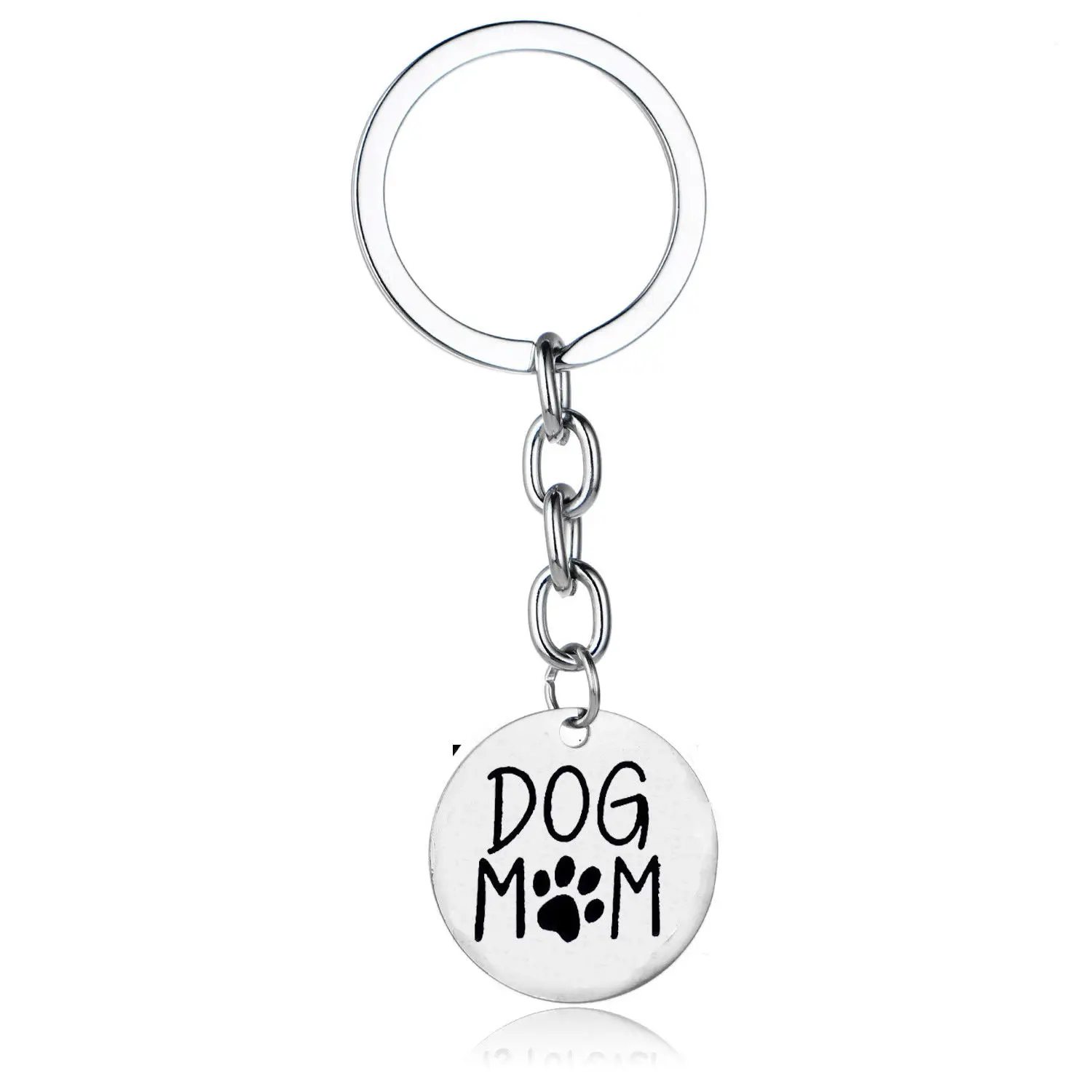 Dog Mom Брелок сердце любовь молоток линейка Отвертка гаечный ключ медведь кулон брелок семья отец мать папочка папа мама дочь подарки - Цвет: Dog Mom