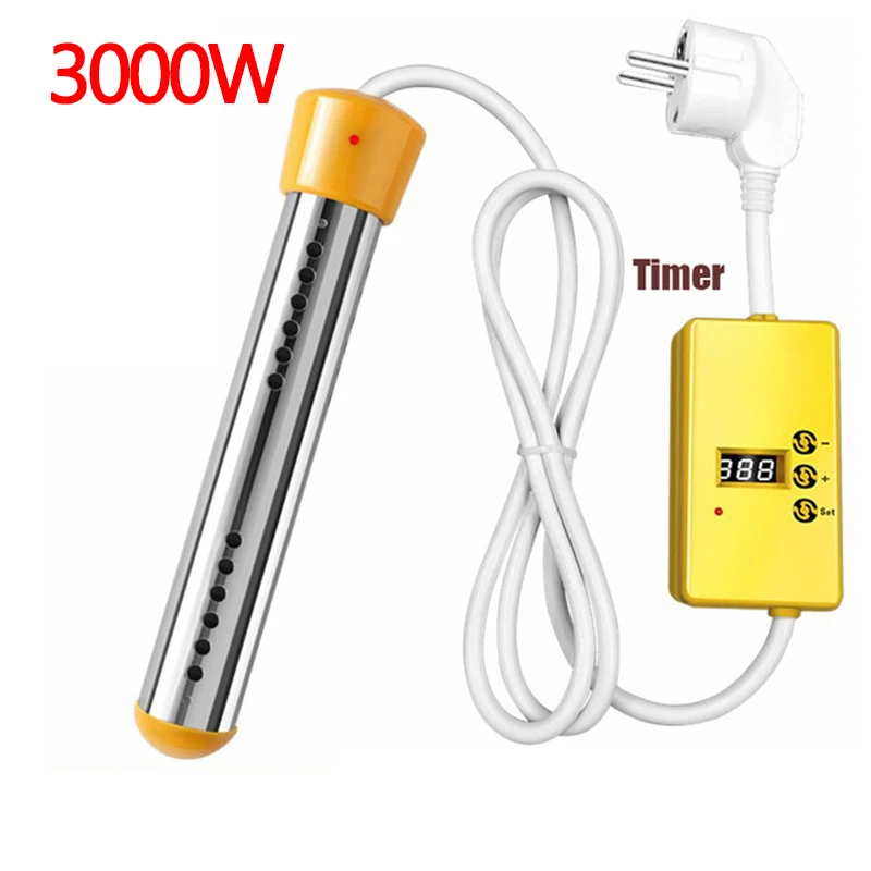 3000W Electric Heater Boiler Water Heating Element Portable Immersion Suspension Bathroom Swimming Pool EU Plug 220V
