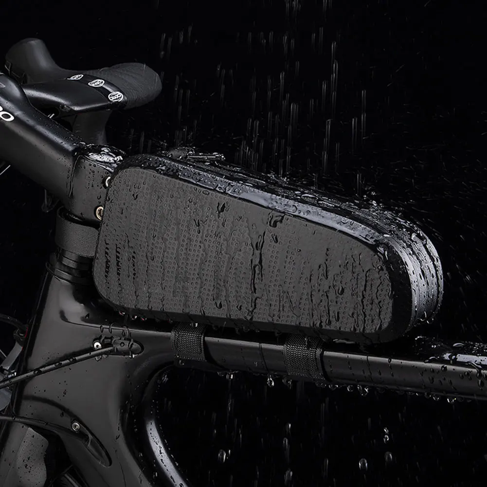 

Bicycle Top Tube Front Bag Waterproof Nylon TPU Coating Bicycle Frame Bag Large Capacity Bike Portable Equipment