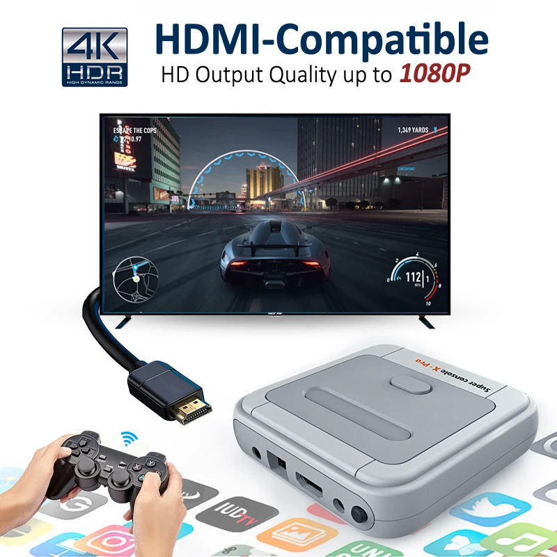 Супер консоль X Pro видео игровые консоли Мини ТВ Ретро игровой плеер с 2 4G