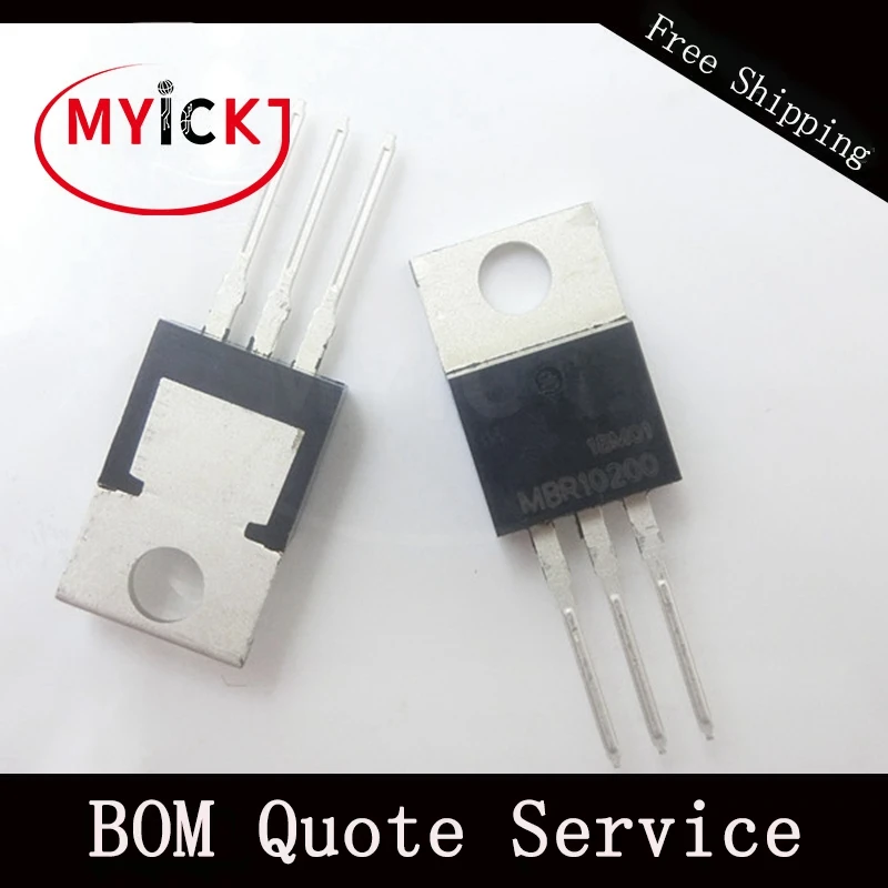10 шт. MBR10200CT TO 220 ампер HT мощность Шоттки барьер выпрямитель 100 вольт до 200 Вольт
