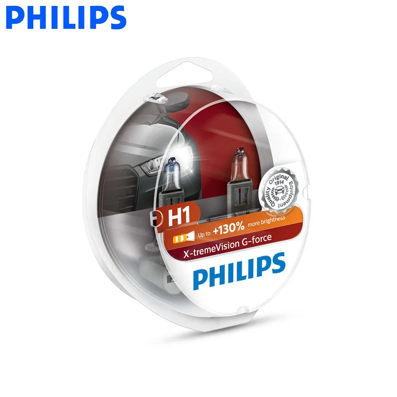 Philips H1 12V 55W X-tremeVision G-force 3500K автомобильная фара ярче на 130% продавец ECE RU 12258XVGS2 пара |
