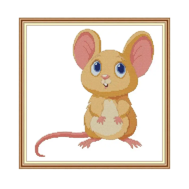 Набор для вышивки крестиком мышь с большими глазами 14 шт.|Упаковка| |