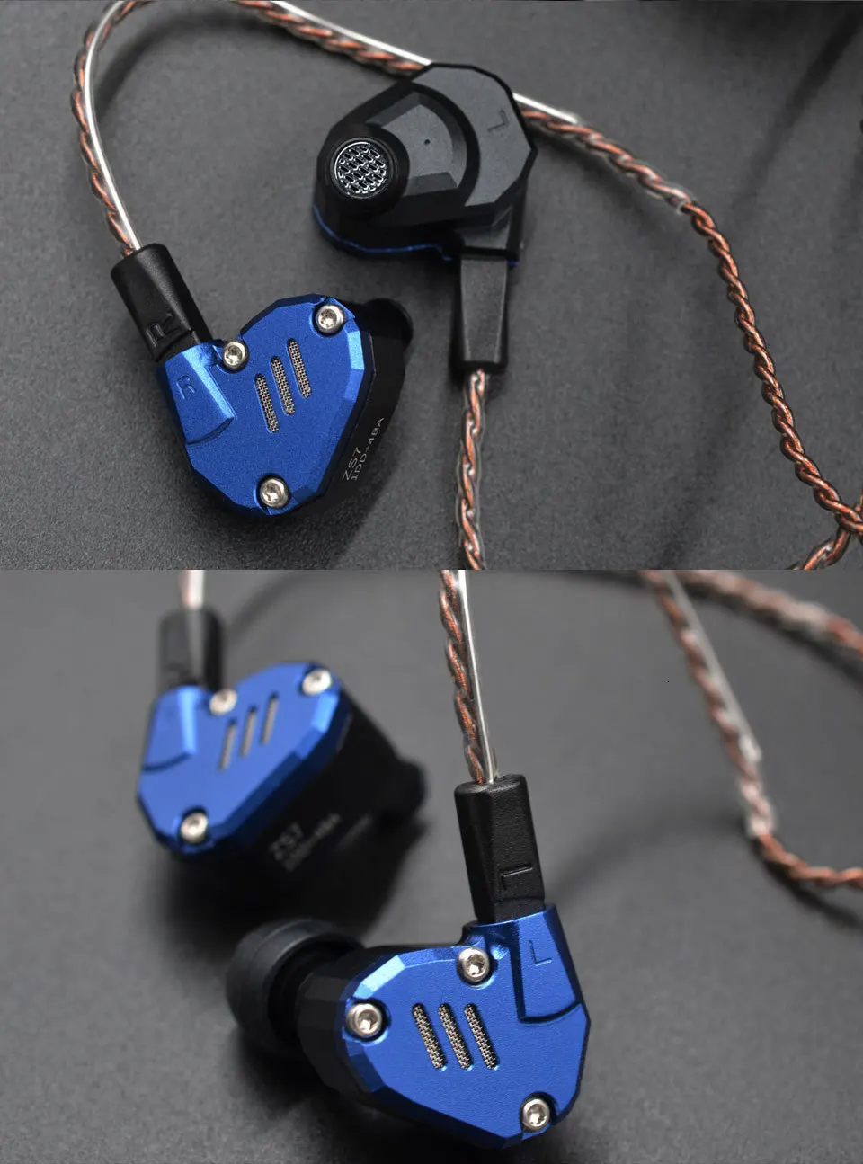 KBEAR KB10 5 сбалансированная арматура драйвер в ухо наушники HIFI монитор с басом наушники с 2PIN кабелем KZ AS10 C12 ZS10 PRO