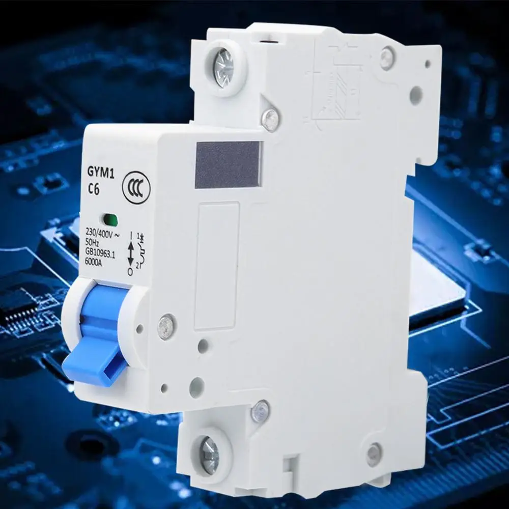 Миниатюрный автоматический выключатель GYM1 1P маленький размер защита от