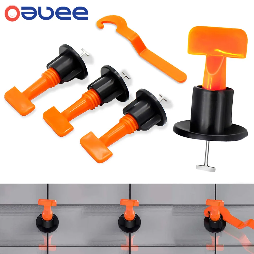 

Oauee 50pc Level Wedges Tile Spacers for Flooring Wall Tile Spacer Carrelage Tile Leveling System Leveler Locator Spacers Plier