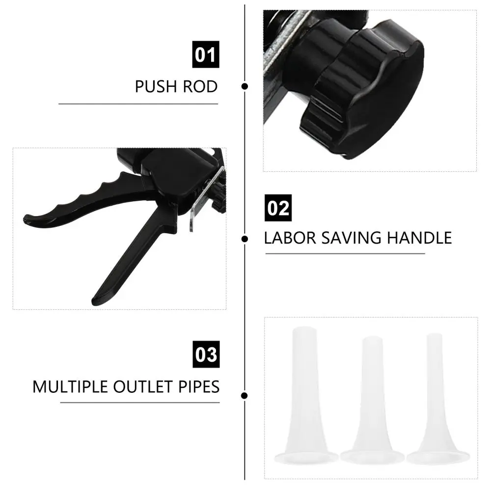 

1Pc Meat Stuffer Creative Durable Stainless Steel sausage machine tube sausage maker for Home Kitchen