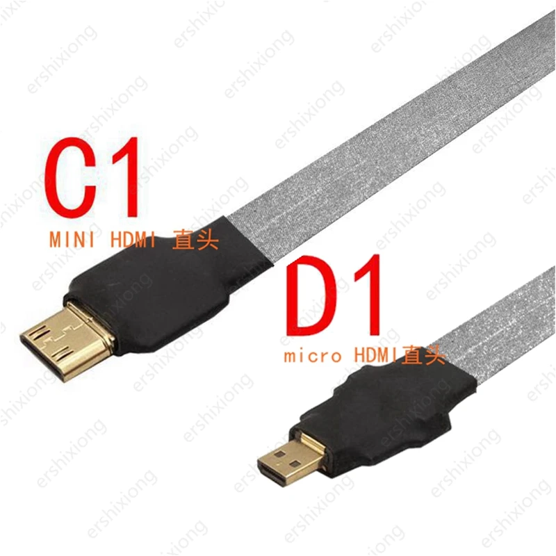 Антистатический кабель FPV папа к Мини/микро HDMI совместимый плоский FPC с защитой от