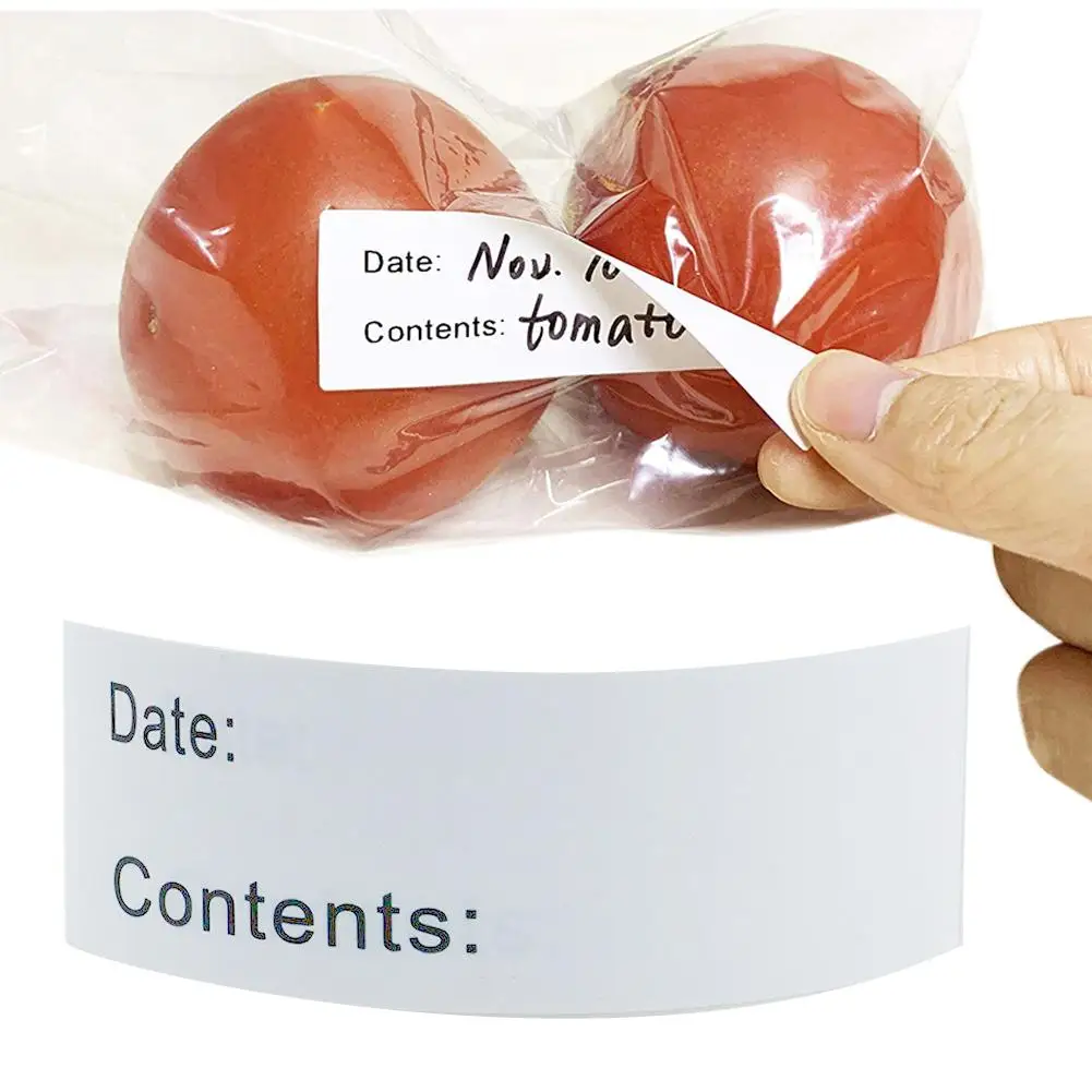 Самоклеящаяся еда домашнего приготовления тег рулон даты стикер роллер для