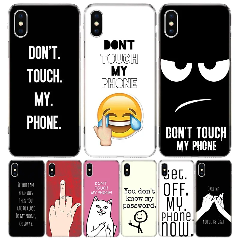 Dont Touch My Phone Чехол для телефона для iPhone 11 Pro 7 6X8 6S Plus XS MAX+ XR 5S SE 10 Ten Art TPU Coque Capa Shell