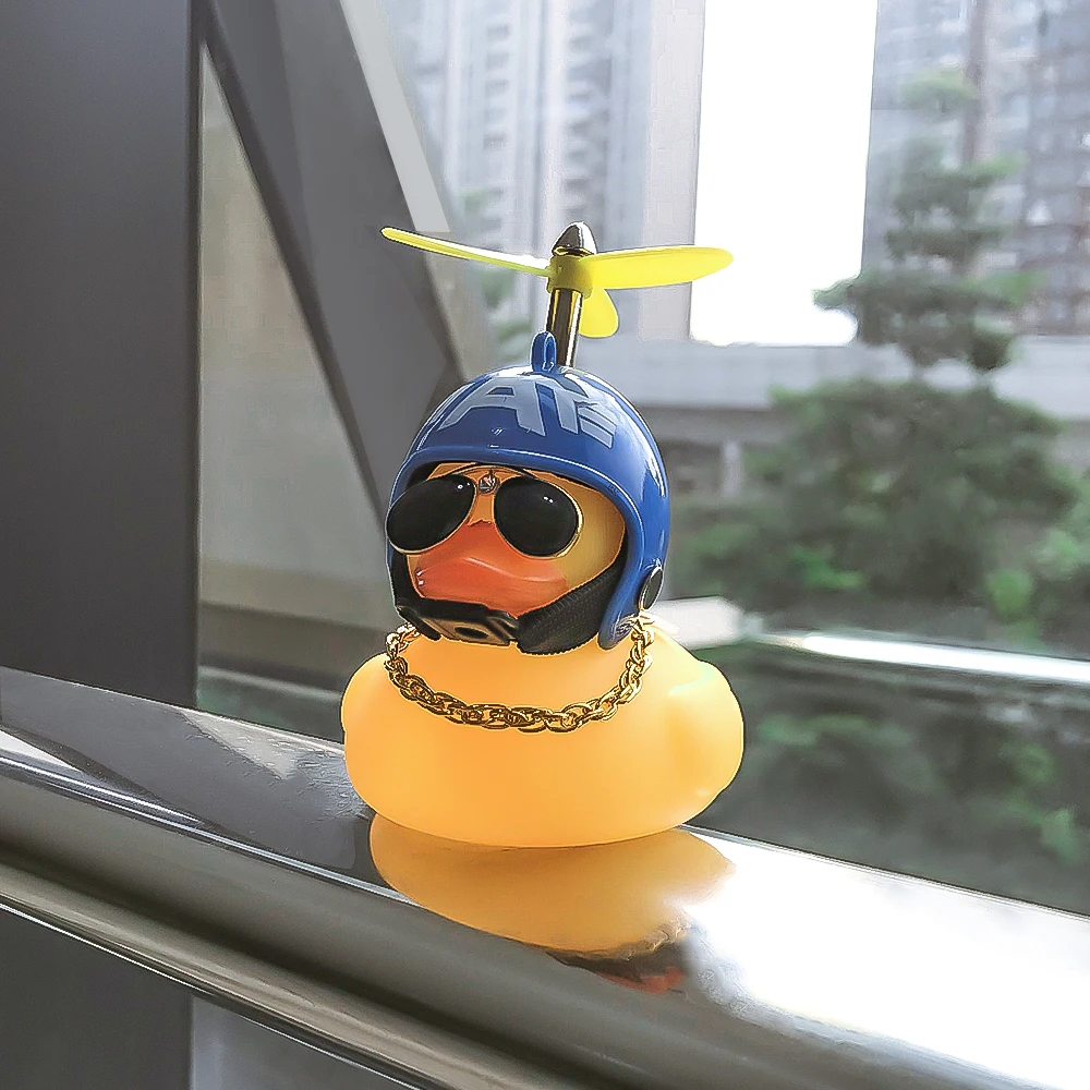 Bel Sepeda Bebek Berdiri Angin Rusak Bebek Kuning Kecil dengan/Bukan Lampu Helm Motor Sepeda Jalan MTB Aksesoris Bersepeda Berkendara