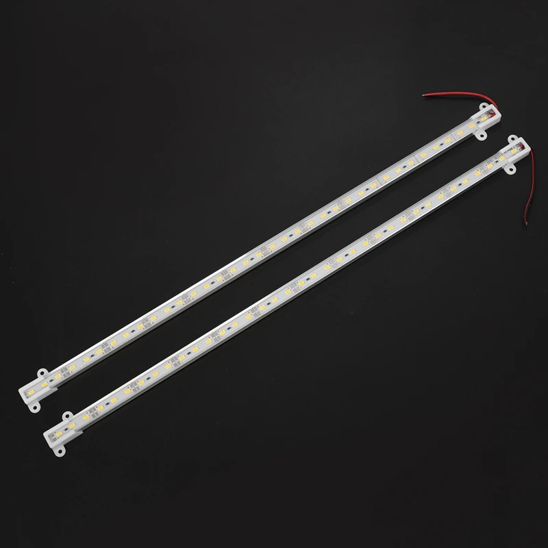

2x 50CM 12V 36 LED 5630 SMD Hard Strip Light Aluminum Shell With End Cap Warm White