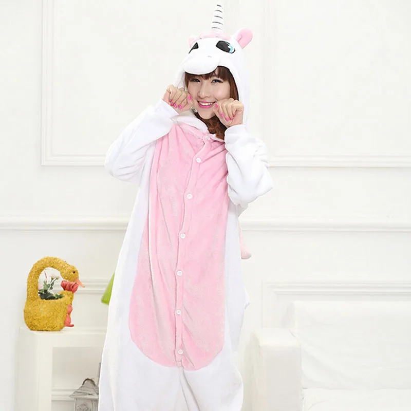 Аниме Kigurumi Onesie для взрослых мужчин и женщин единорог пижамы мягкие Необычные