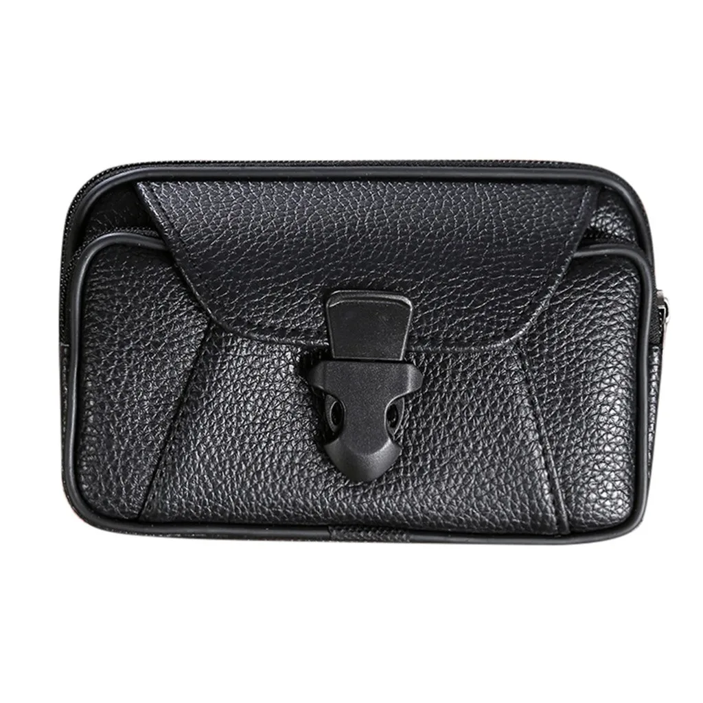 Полиуретановые мужские ремни сумка мобильный телефон карманы Женский поясной